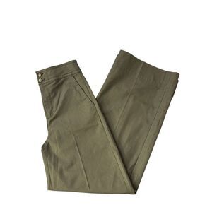 J. Crew Frankie wide leg pant in stretch twill green